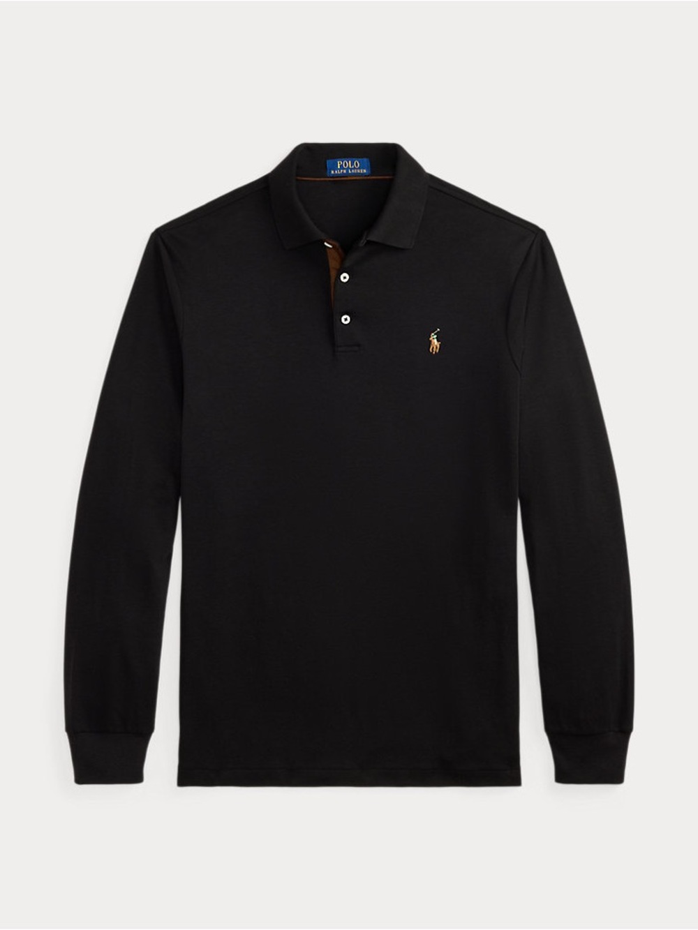 Polo Ralph Lauren Men’s XXL Black Cotton Classic Fit Long Sleeve Polo